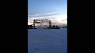 Ship going under the Aerial Lift Bridge [upl. by Anaiviv]