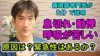 【息切れ・動悸、呼吸が苦しい症状】循環器内科専門医が8分で説明 原因は？緊急性はあるか？ [upl. by Aillicirp982]