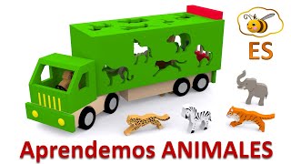 Los animales salvajes para niños Dibujos animados educativos en español Learn Spanish [upl. by Margit]