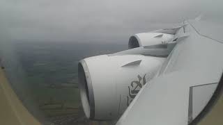 Emirates A380  VERY Turbulent Gatwick Landing [upl. by Secundas]