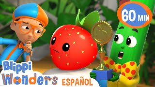 Frutas y vegetales  Blippi Wonders  Caricaturas para niños  Dibujos Animados Educativos [upl. by Nyvar477]