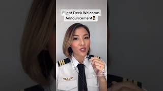 PILOT WELCOME ANNOUNCEMENT shorts [upl. by Ciaphus]