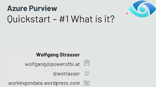 Azure Purview Quickstart  1 What is it [upl. by Llenhoj411]