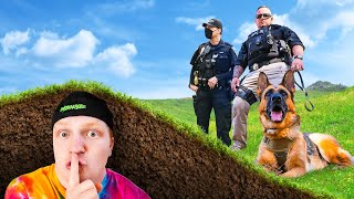 Hiding UNDERGROUND From POLICE HIDE amp SEEK Challenge [upl. by Odrude]