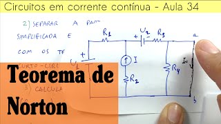 Circuitos CC Aula 34  Teorema de Norton [upl. by Einnor]