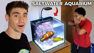 His DREAM SALTWATER AQUARIUM  College Tank [upl. by Scutt272]