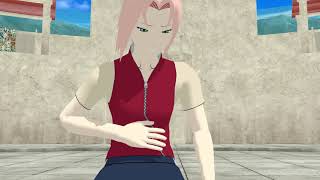 MMD belly punch  SAKURA VS INO [upl. by Carnay]