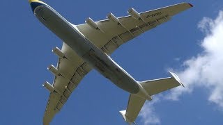 ANTONOV 225 landing  Take off at LEJ  biggest plane of the world [upl. by Terrena]