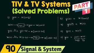 TimeInvariant and TimeVariant Systems Solved Problems  Part 1 [upl. by Aneetsyrk123]