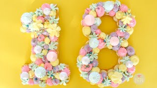 NUMBER COOKIE CAKE  MONOGRAM COOKIE CAKE [upl. by Ahsatam]