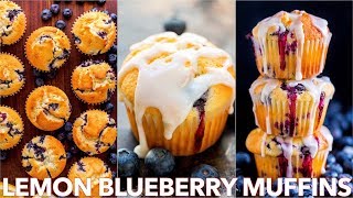 Easy Lemon Blueberry Muffins Recipe [upl. by Cooperstein]