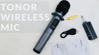 Tonor Wireless Microphone REVIEW  K380T Bluetooth Receiver [upl. by Nomrah]