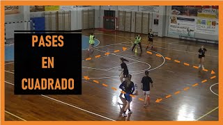 PASES BALONMANO 10 ejercicios en cuadrado [upl. by Suitangi521]