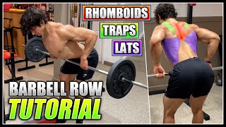 How to do the BENTOVER BARBELL ROW  2 Minute Tutorial [upl. by Evslin]