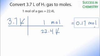 Convert 37 L of H2 Gas to Moles [upl. by Wandis]