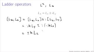 Angular momentum operator algebra [upl. by Kristina369]