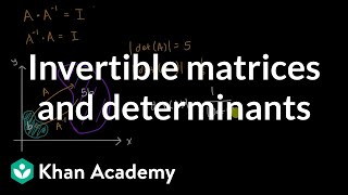 Invertible matrices and determinants  Matrices  Precalculus  Khan Academy [upl. by Anatak441]