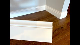 Installing Baseboard Moulding  Baseboard Trim [upl. by Etireuqram]