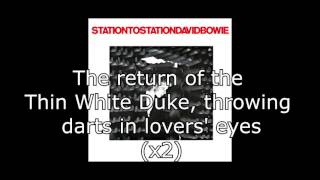 Station to Station  David Bowie  Lyrics [upl. by Sadonia]