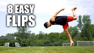 8 Flips Anyone Can Learn At Home  By Turning A CartWheel into The Flip [upl. by Cargian]