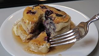 Blueberry Pancakes Quick and Easy [upl. by Halvaard141]