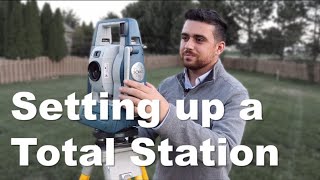 Setting up a Survey Total Station [upl. by Halilak]