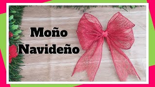 Como hacer moños para decorar el árbol de Navidad [upl. by Narrad321]