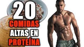 20 COMIDAS ALTAS EN PROTEÍNA [upl. by Aniv]