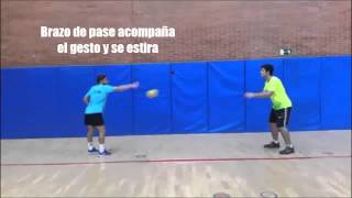 Gestos técnicos Pase en Balonmano II [upl. by Sidra465]