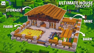 Minecraft  How to Build a Ultimate Survival House  2 Players House [upl. by Htaek]