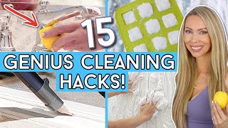 15 GENIUS Cleaning Hacks From PROFESSIONAL HOUSEKEEPERS [upl. by Blasien]