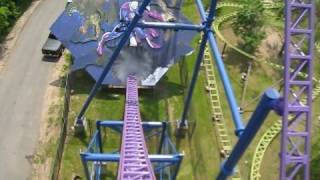 Bizarro Front Seat onride POV Six Flags New England [upl. by Ennahgem663]