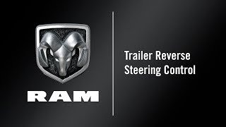 Trailer Reverse Steering Control  How To  2021 Ram 1500 Base amp TRX Models [upl. by Johathan]