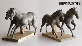 How to make a horse  clay sculpture tutorial [upl. by Brenk125]