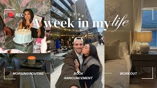 WEEK IN MY LIFE Announcement errands event date night amp workout [upl. by Anitsej]