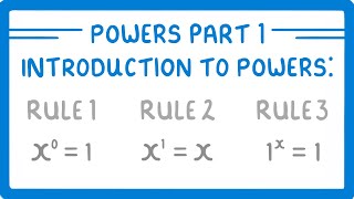 GCSE Maths  Introduction to PowersIndices amp 3 Basic Rules Powers Part 16 29 [upl. by Tyra]