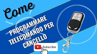 Programmare telecomando universale per cancello [upl. by Eintruoc57]