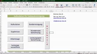 Kalkulationstool für die Gebäudereinigung [upl. by Ahsinek321]