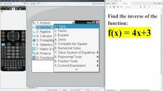 Alg2 Inverse Functions TInSpire CX CAS [upl. by Cedric]