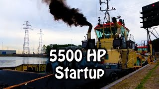 5500 HP Diesel Startup [upl. by Haelam620]