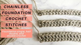 CROCHET LIKE A PRO  How to Make Chainless Foundation Crochet Stitches [upl. by Eve159]