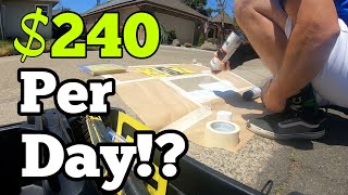 Make 57K Per Year SPRAY Painting Curbs HOW TO START A CURB PAINTING BUSINESS best side hustle [upl. by Yerahcaz785]