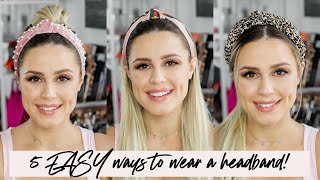 5 SUPER Easy Ways to Style a Headband [upl. by Eilah]