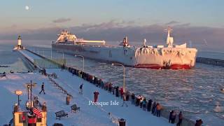 Presque Isle arrived Duluth 12312017 [upl. by Nimra]