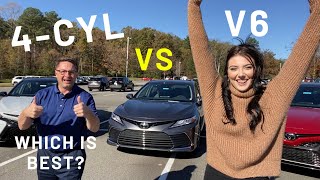 2021 Camry 4Cylinder vs V6 We Debate So You Can Decide [upl. by Attenna]