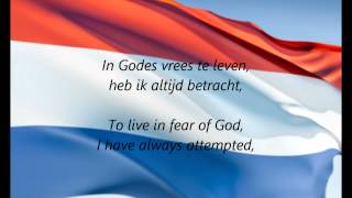 Dutch National Anthem  quotHet Wilhelmusquot NLEN [upl. by Folly]