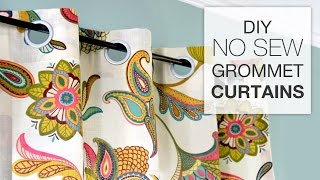 How to Make No Sew Grommet Curtains [upl. by Elvera448]