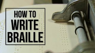 How Blind People Write Braille [upl. by Beffrey475]