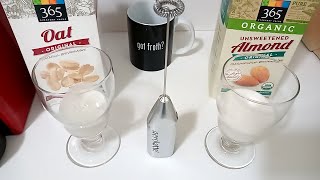 Oat Milk vs Almond Milk part 2 Frothing Test [upl. by Clemmie]