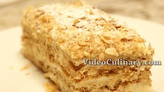 Napoleon cake Recipe  Russian Style Mille feuille [upl. by Duwalt686]